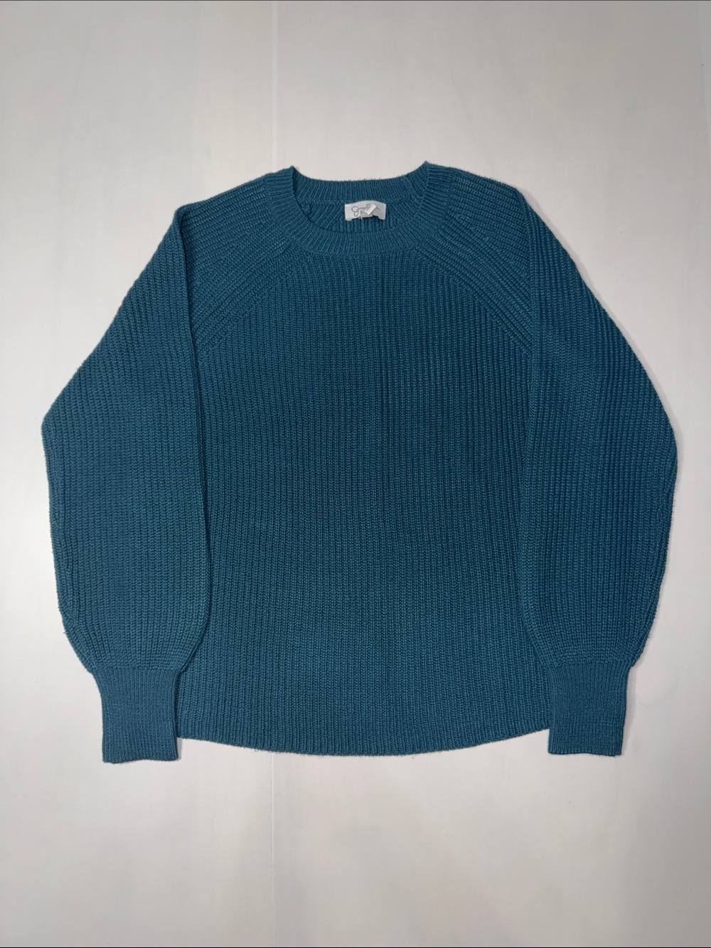 Jessica Simpson Womens Teal Knit Crewneck Sweater - Picture 1 of 3